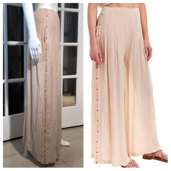 Free People Pants - Free people wide leg gauzy Santoshi pant
